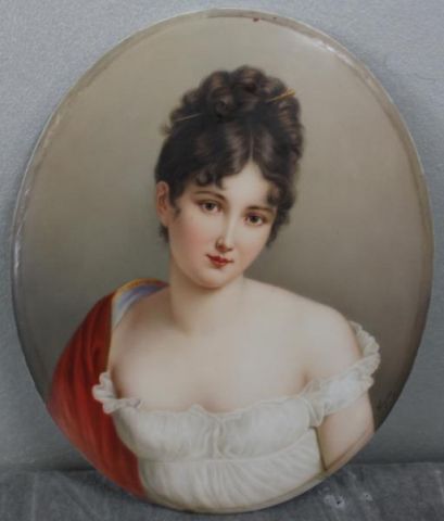 K P M Porcelain Plaque of a Beauty  15da99