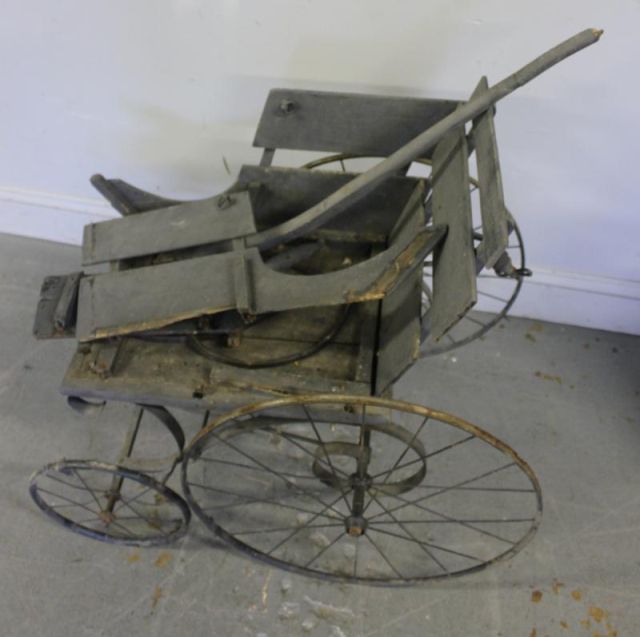 Victorian Child s Pull Cart Old 15da9a