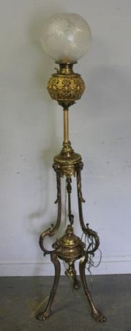 Victorian Brass Floor Lamp with 15dab9