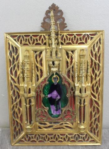 Gilt Metal Gothic Bronze Enamel