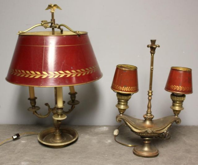 Vintage Lamp Lot.Includes a 3 arm empire