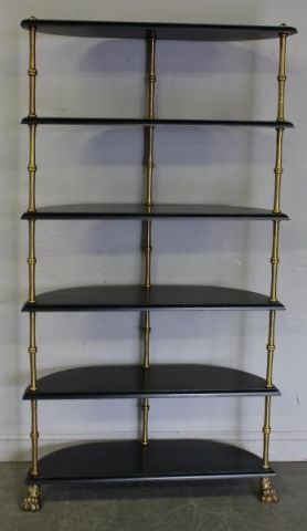 Lacquer and Brass Baker's Rack.From