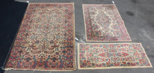 Antique Kirman Persian Carpet Lot Includes 15db22