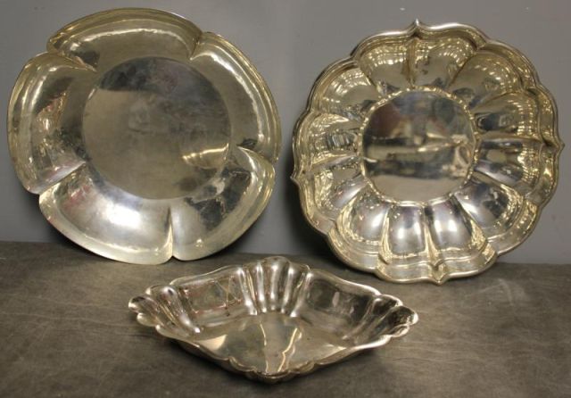 STERLING. Lot of 3 Decorative Bowls.Includes
