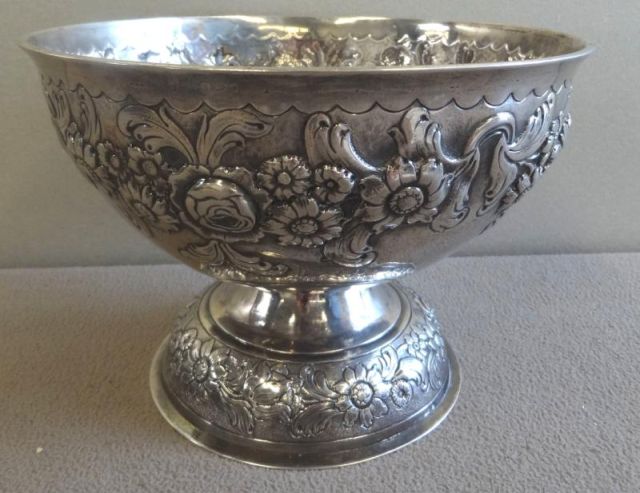 STERLING. 18th C. Sterling Footed Bowl.Appox.