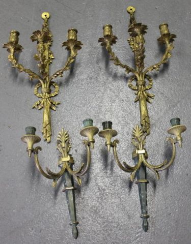 Two Pairs of Vintage Sconces Including 15db4b