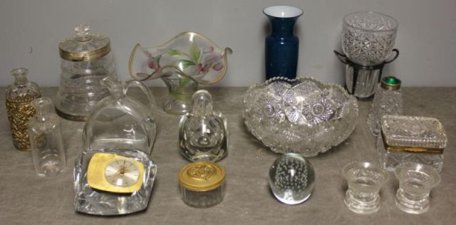 Glassware Lot.Includes a cut crystal
