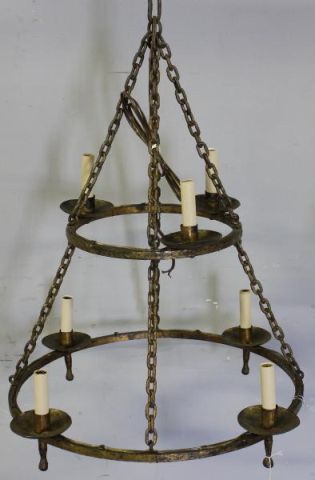2 Tier Arts Crafts Style Patinated 15db58