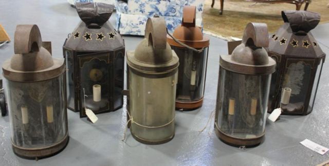 Lot of Tole Tin Lantern Style 15db51