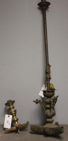 2 Hanging Antique Oil Lanterns.From