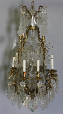 Vintage Brass & Crystal Skeleton