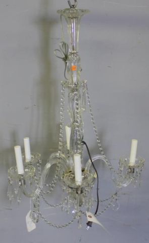 Vintage 5 Arm Crystal Chandelier From 15db6d