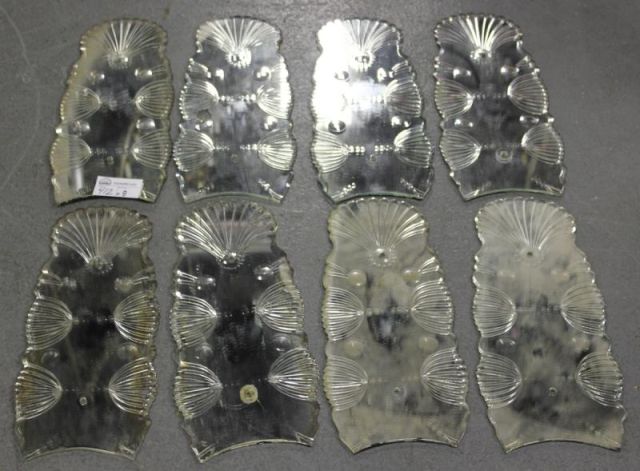 Set of 8 Vintage Mirrored Cut Glass 15db8f