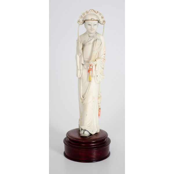 Chinese Ivory Goddess China a carved