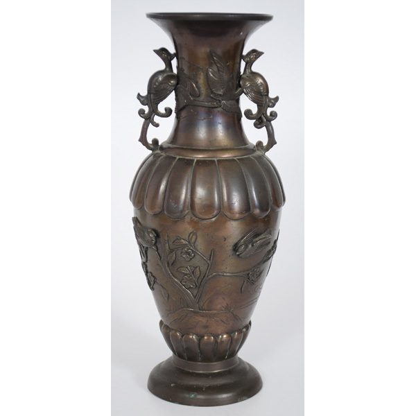 Japanese Bronze Vase Japanese 20th century.?Bronze