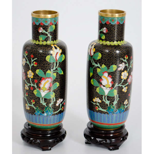 Pair of Chinese Cloisonne Vases 15dbc0