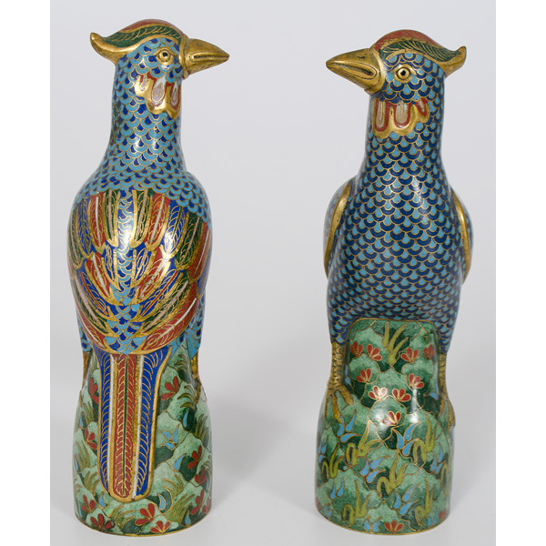 Chinese Cloisonne Exotic Birds