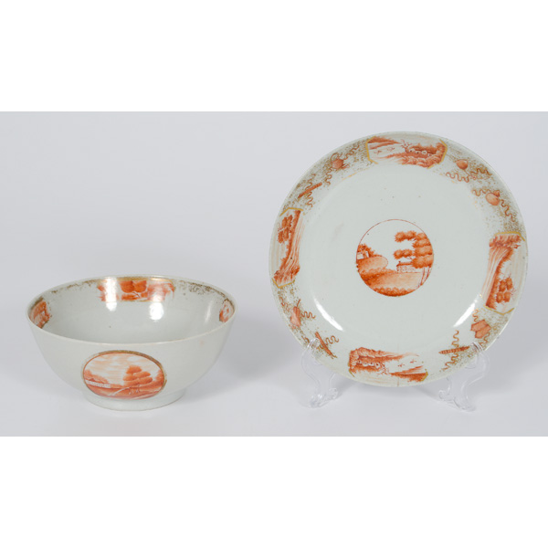 Chinese Bowl and Undertray Chinese  15dbcc