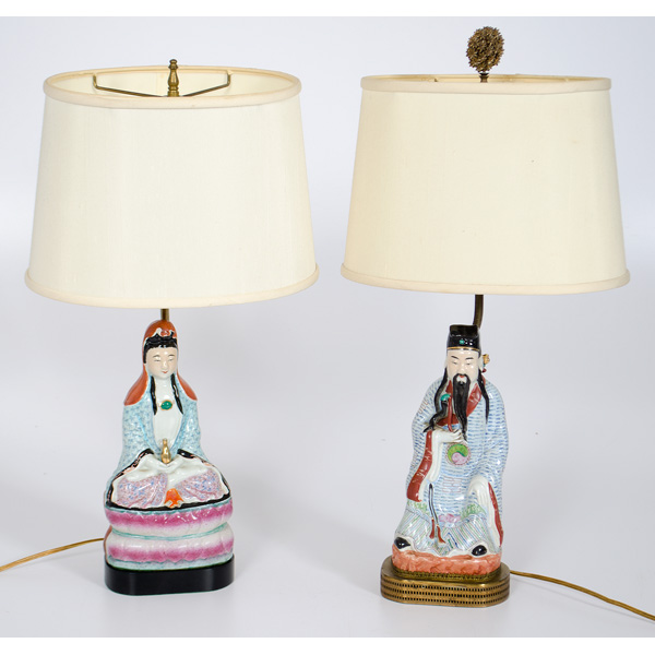 Chinese Porcelain Figural Lamps