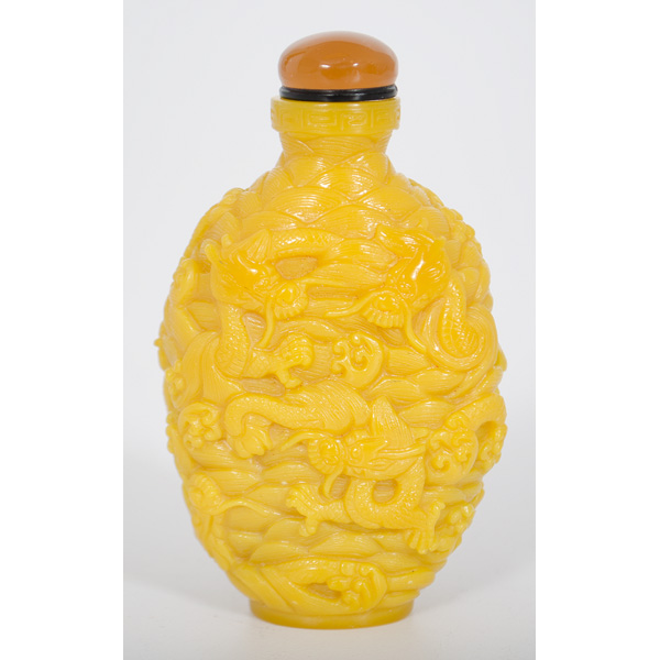 Chinese Yellow Peking Glass Snuff Bottle