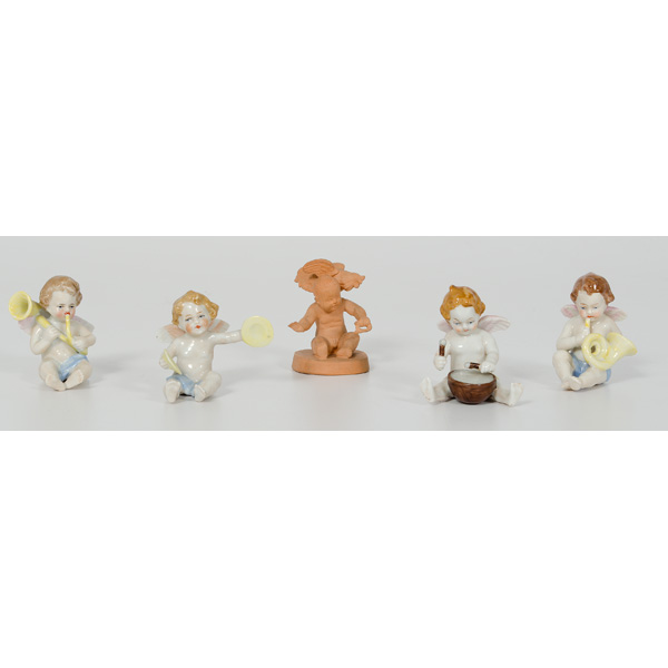 German Porcelain Putti Figurines 15dc1f