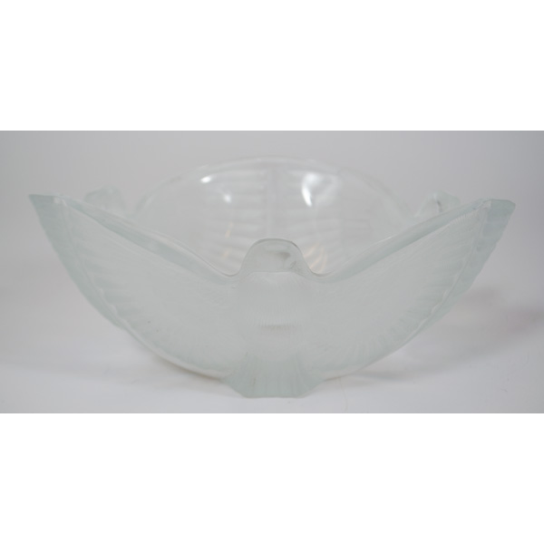 Frosted Glass Bowl with Raised