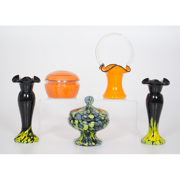 Czechoslovakian Art Glass Accessories