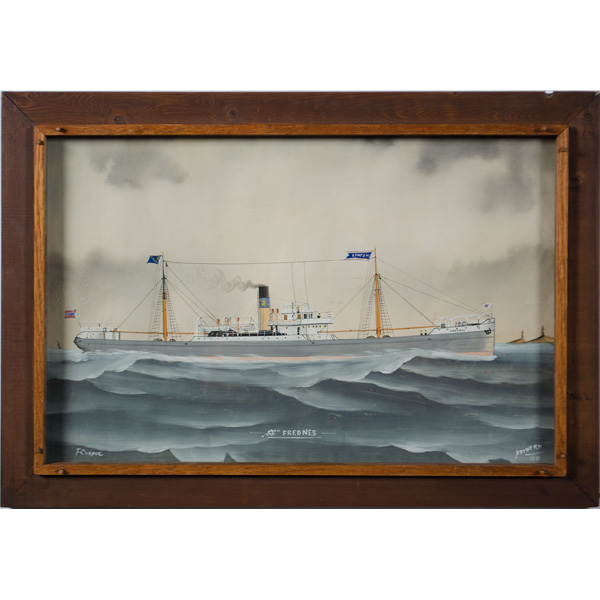 English Naval Scene Dated 1910  15dc87