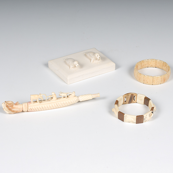 Eskimo Carved Ivory Bracelets Paper 15dc99