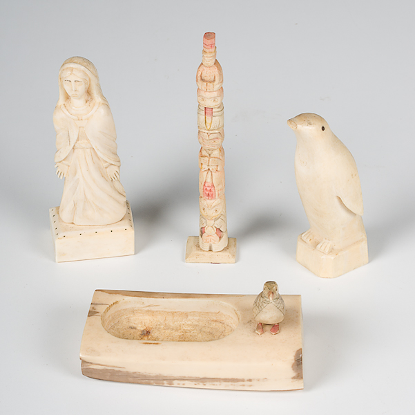 Alaskan Carved Walrus Ivory Figures