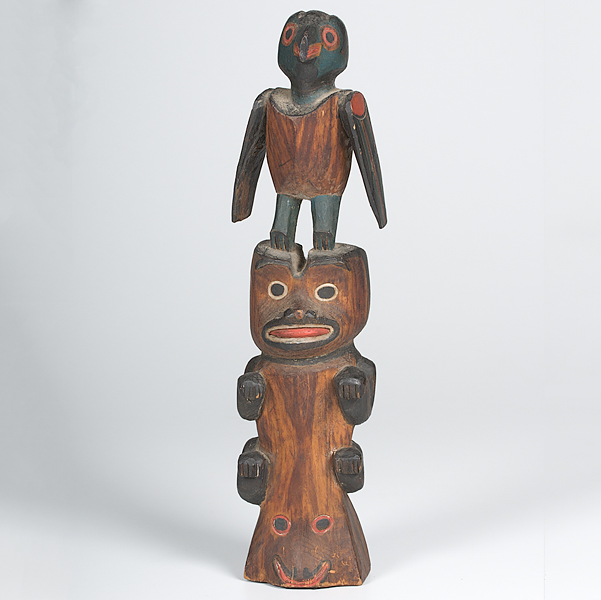 Northwest Coast Carved Totem two 15dcba