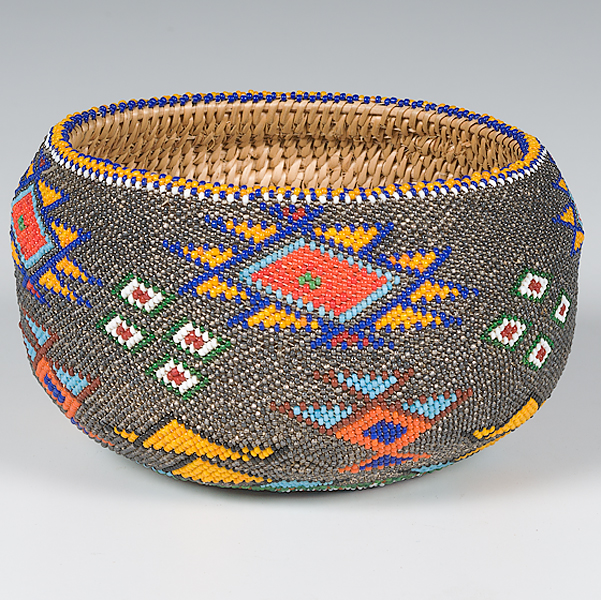 Paiute Beaded Basket basket covered 15dcc8
