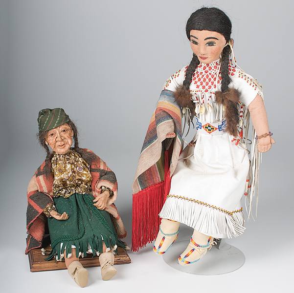 American Indian Dolls lot of 2 15dcca