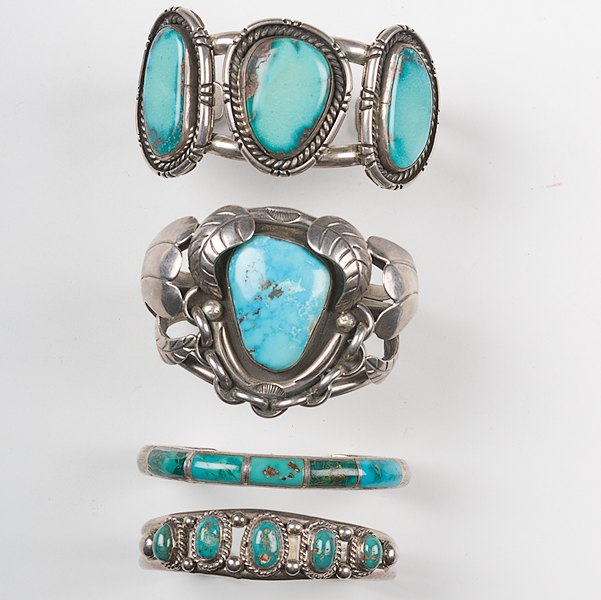Navajo Silver and Turquoise Bracelets