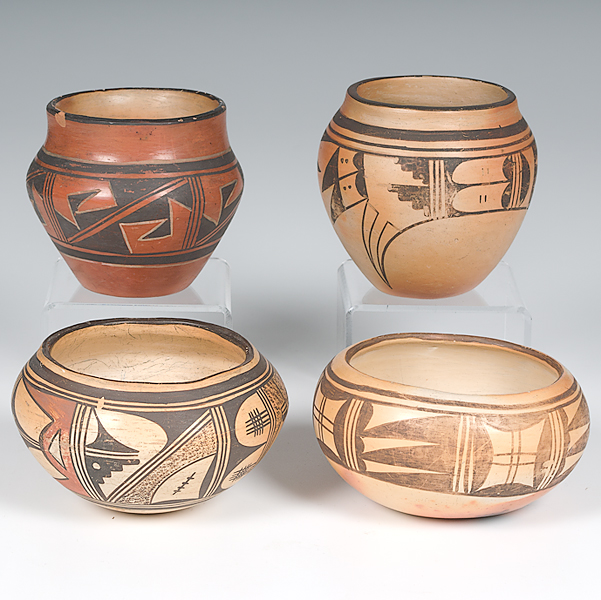 Hopi Bowls lot of 4 includes a