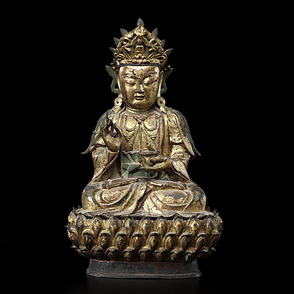 Ming Period Bronze Guanyin Chinese 15ddba