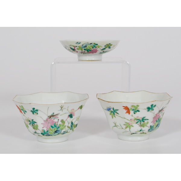 Chinese Famille Verte Cups and