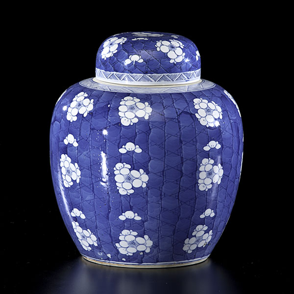 Chinese Blue and White Lidded Ginger