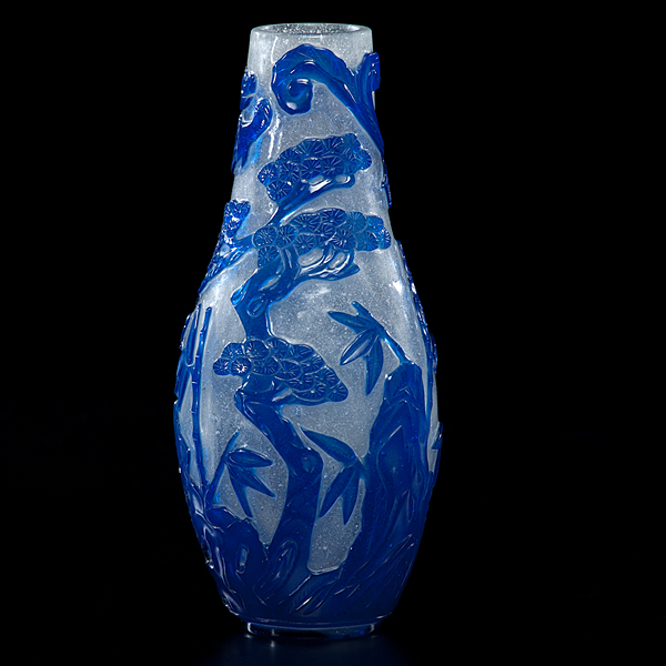 Chinese Peking Glass Vase Chinese 15de36