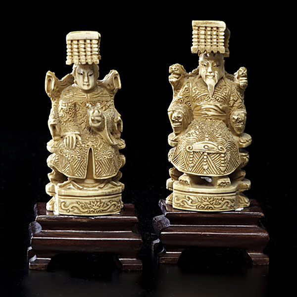 Chinese Ivory Emperor and Empress Chinese