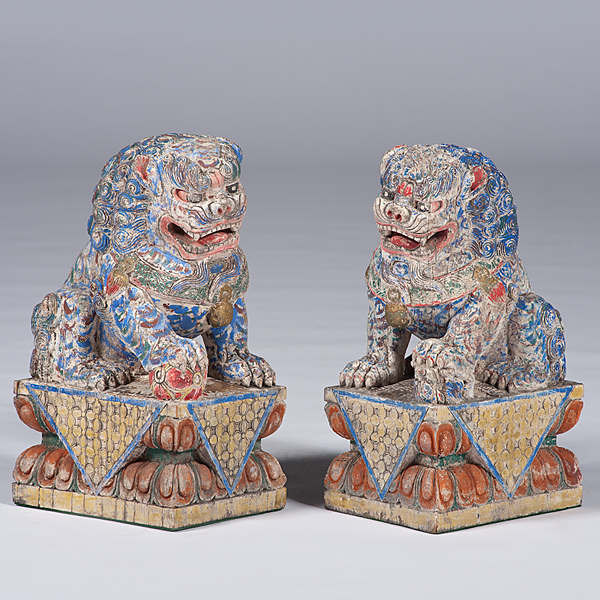 Chinese Foo Dog Sculptures Chinese. A