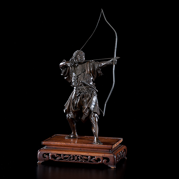 Japanese Miyako Style Bronze Archer 15dec9