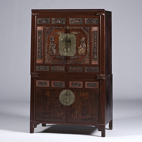 Chinese Carved and Painted Tansu 15df11