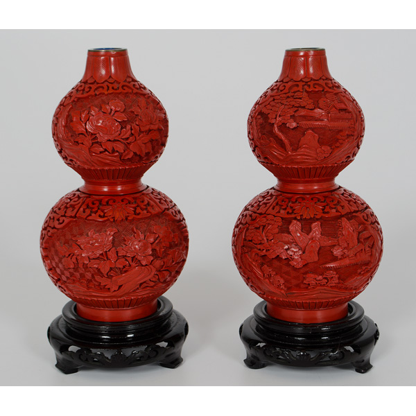 Chinese Double Gourd Vases Chinese. 
