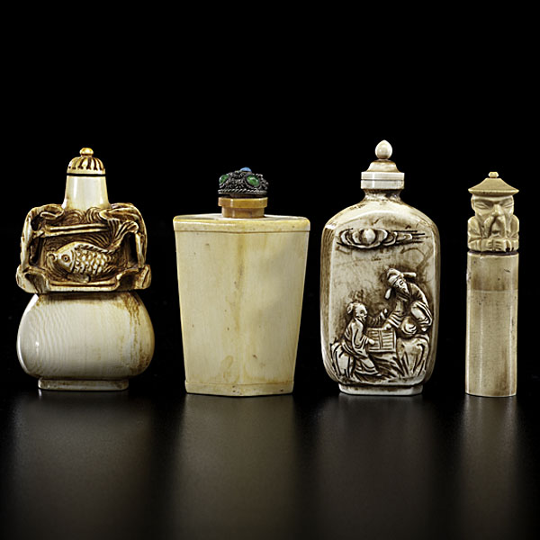 Chinese Ivory Snuff Bottles Plus