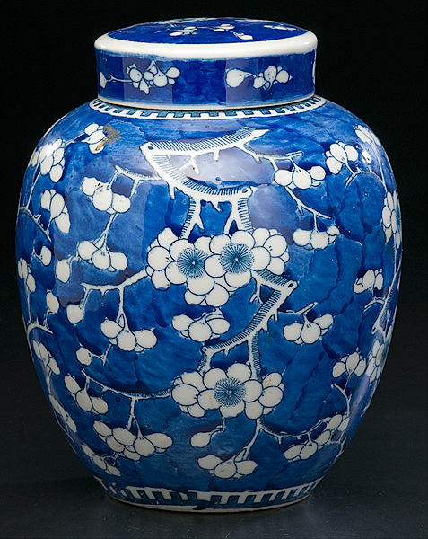 Chinese Lidded Blue and White Jar 15dfa9