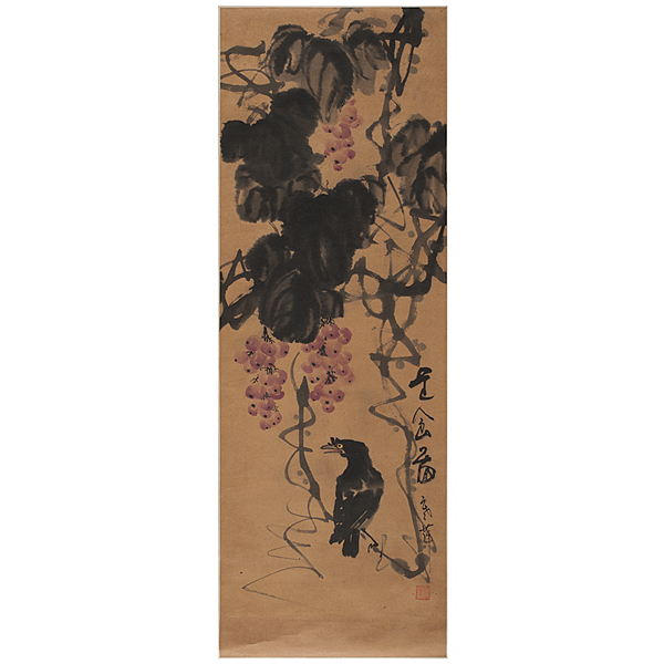 Chinese Scroll Chinese.? A hanging?scroll?depicting