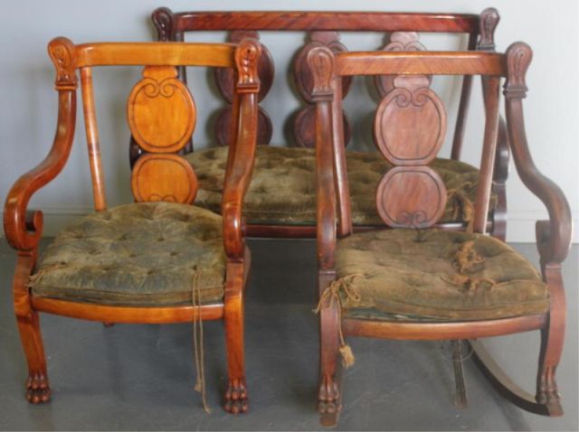 American Parlor Set with Paw Feet.Includes