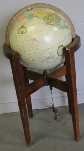 Midcentury Illuminated Globe on 15e029