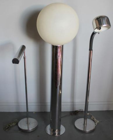 Midcentury Chrome Lighting Lot Includes 15e03a